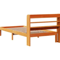 Łóżko Drewniane Rama Łóżka Sofa Brązowe Do Sypialni Pokoju 100x200 cm