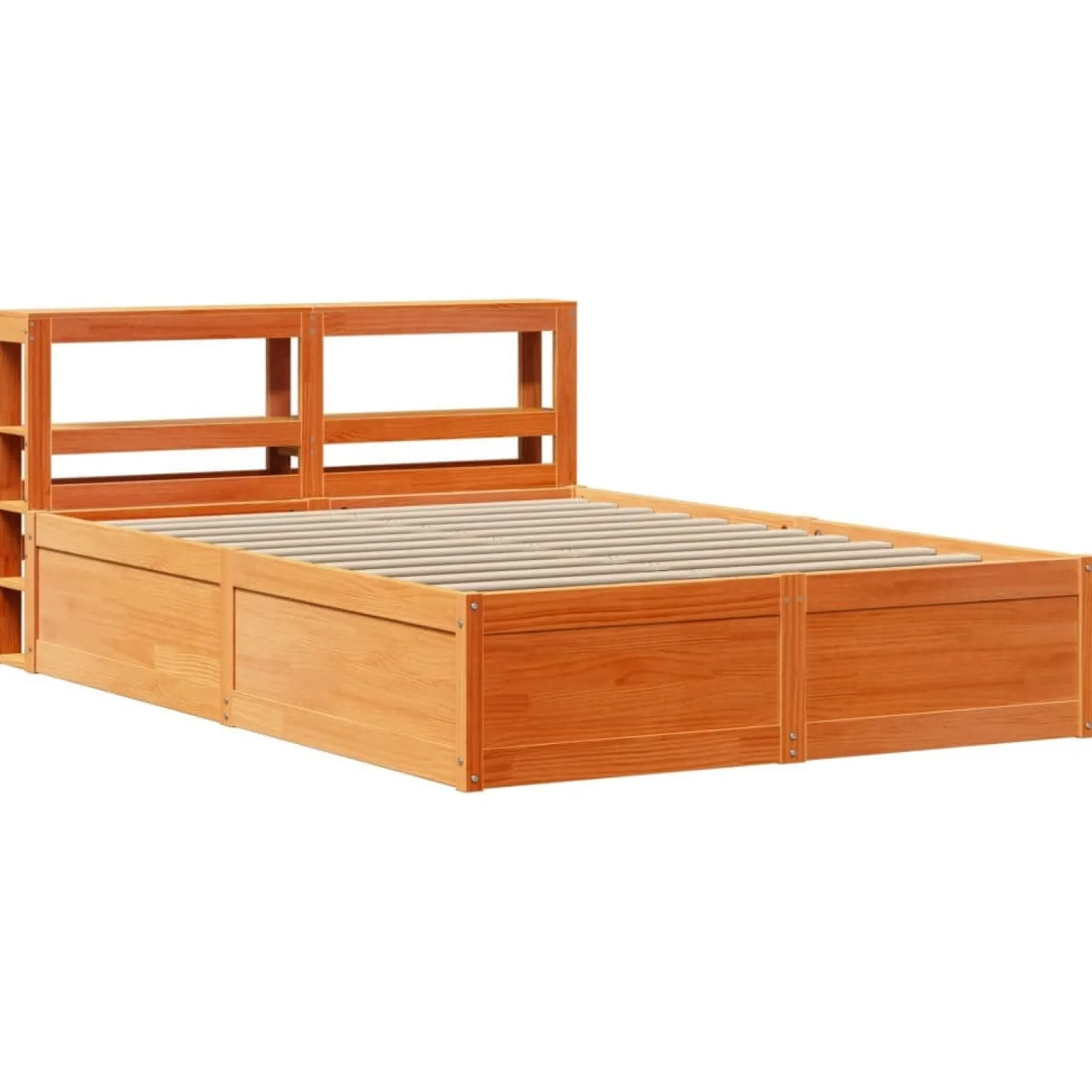 Łóżko Drewniane Rama Łóżka Sofa Brązowe Do Sypialni Pokoju 140x200 cm