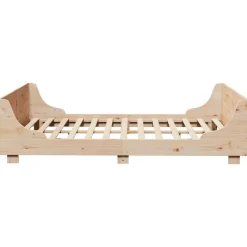 Łóżko Drewniane Rama Łóżka Sofa Brązowe Do Sypialni Pokoju 140x190 cm