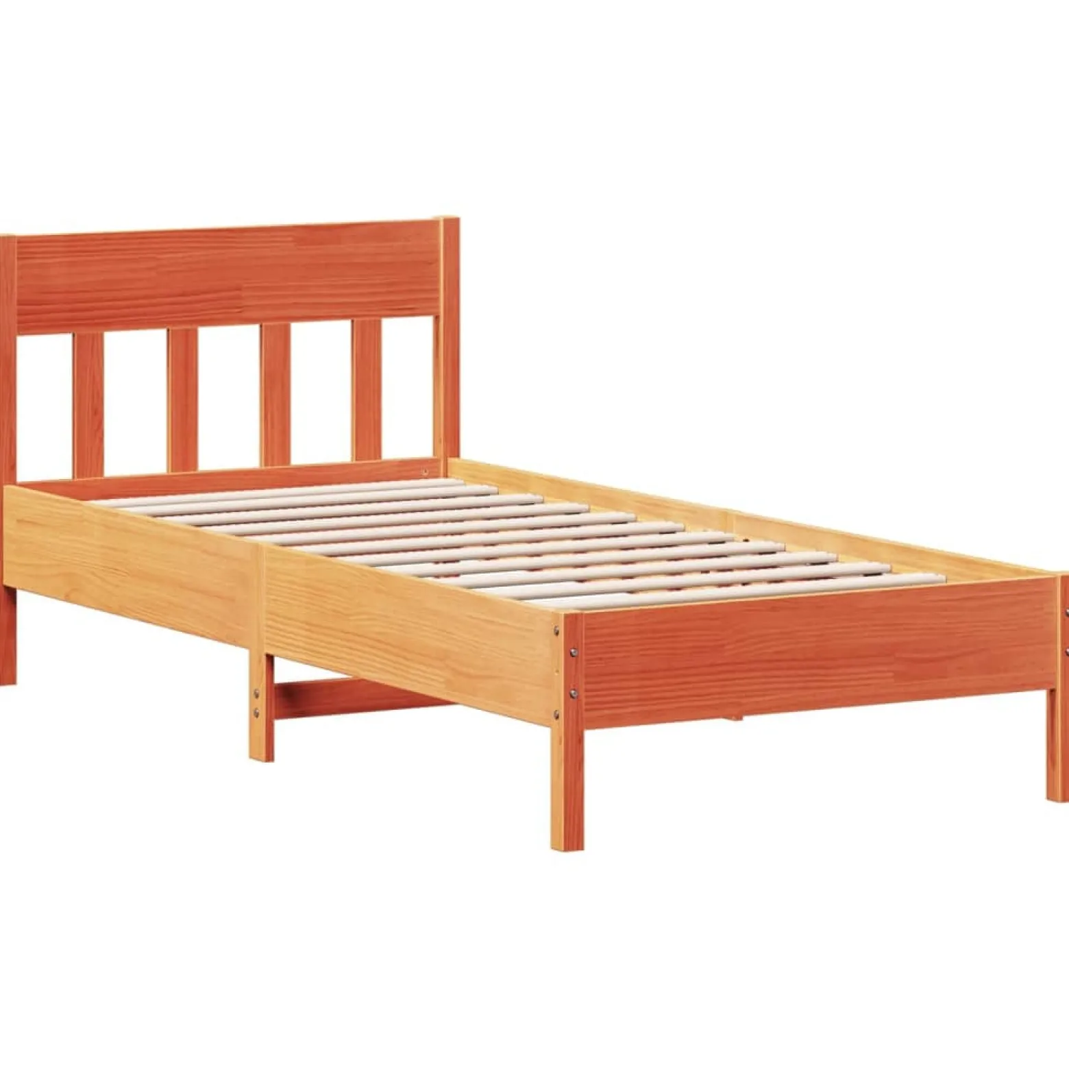 Łóżko Drewniane Rama Łóżka Sofa Brązowe Do Sypialni Pokoju 75x190 cm
