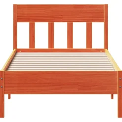 Łóżko Drewniane Rama Łóżka Sofa Brązowe Do Sypialni Pokoju 75x190 cm