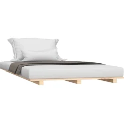 Łóżko Drewniane Rama Łóżka Sofa Brązowe Do Sypialni Pokoju 100 x 200 cm
