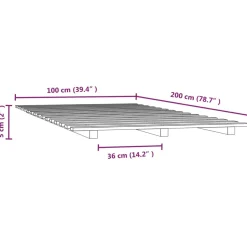 Łóżko Drewniane Rama Łóżka Sofa Brązowe Do Sypialni Pokoju 100 x 200 cm