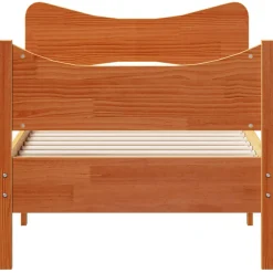 Łóżko Drewniane Rama Łóżka Sofa Brązowe Do Sypialni Pokoju 75x190 cm