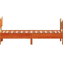 Łóżko Drewniane Rama Łóżka Sofa Brązowe Do Sypialni Pokoju 75x190 cm
