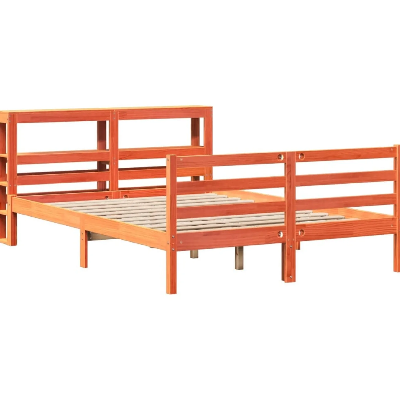 Łóżko Drewniane Rama Łóżka Sofa Brązowe Do Sypialni Pokoju 120x190 cm