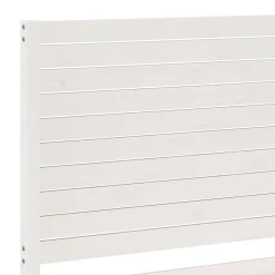 Łóżko Drewniane z Regałem Rama Łóżka Ze Stelażem Biała 180x210 cm