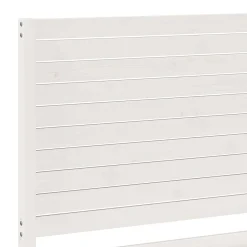Łóżko Drewniane z Regałem Rama Łóżka Ze Stelażem Biała 90x220 cm