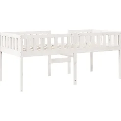 Łóżko dziecięce bez materaca białe 90x190 cm drewno sosnowe