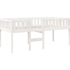 Łóżko dziecięce bez materaca białe 90x190 cm drewno sosnowe