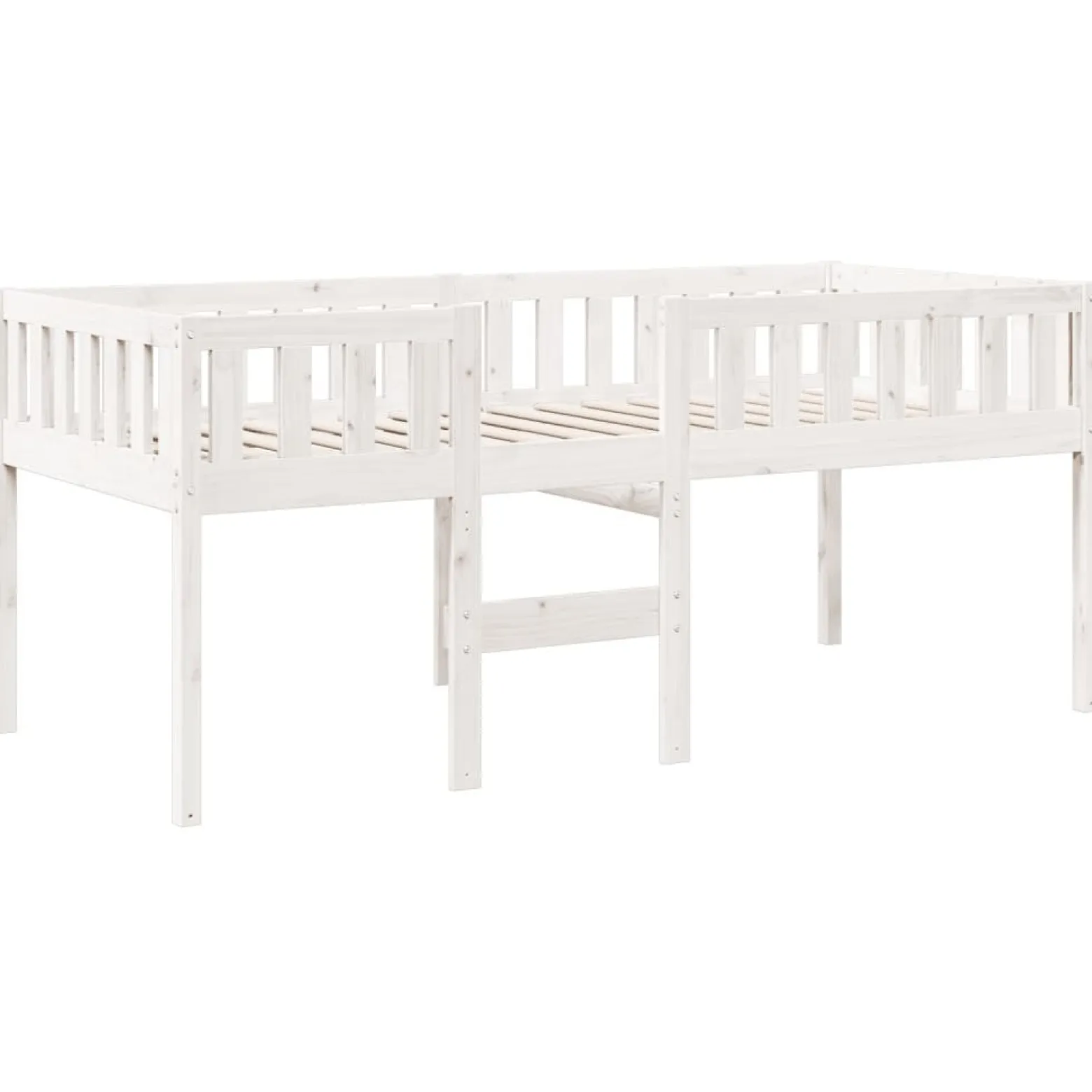 Łóżko dziecięce bez materaca białe 90x190 cm drewno sosnowe