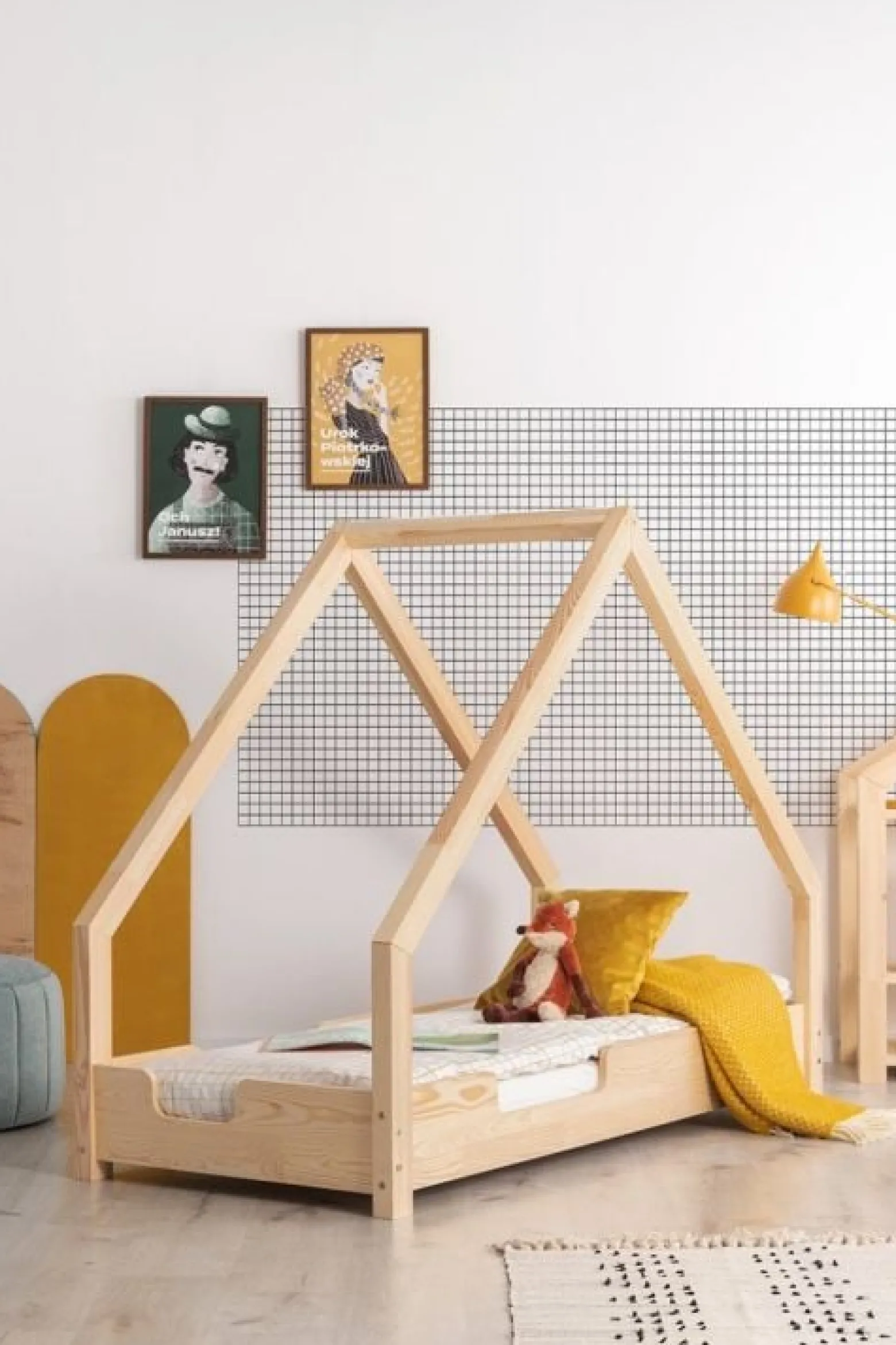 Łóżko dziecięce LOCA C 70x140 sosna bez szuflady/bez materaca