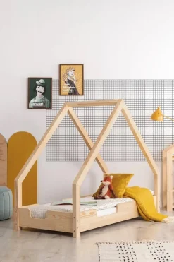 Łóżko dziecięce LOCA C 70x140 sosna bez szuflady/bez materaca