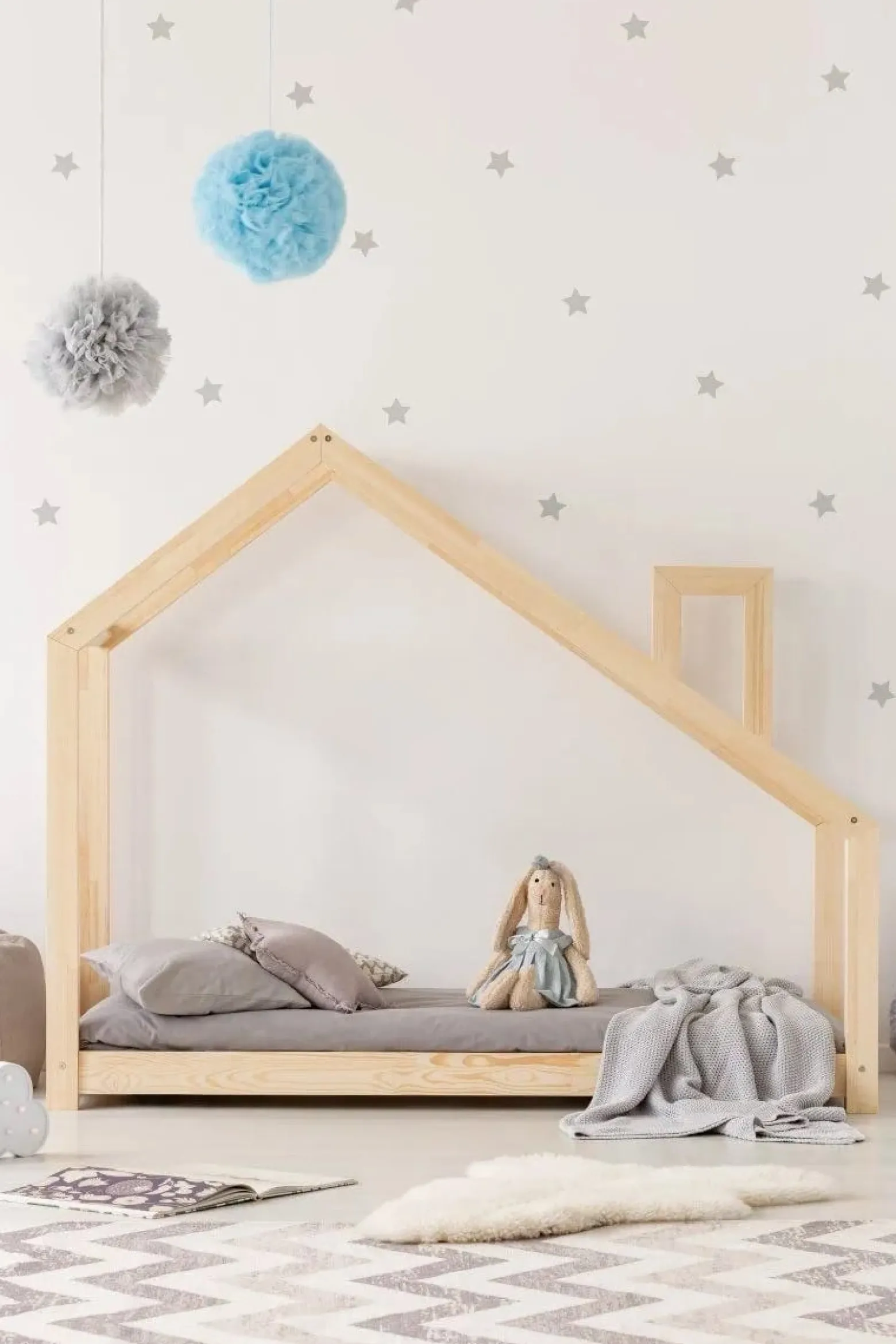 Łóżko dziecięce MILA DMS 70x140 sosna bez szuflady/bez materaca