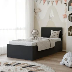 Łóżko dziecięce SIMPLE bez materaca | 90x200 Czarne