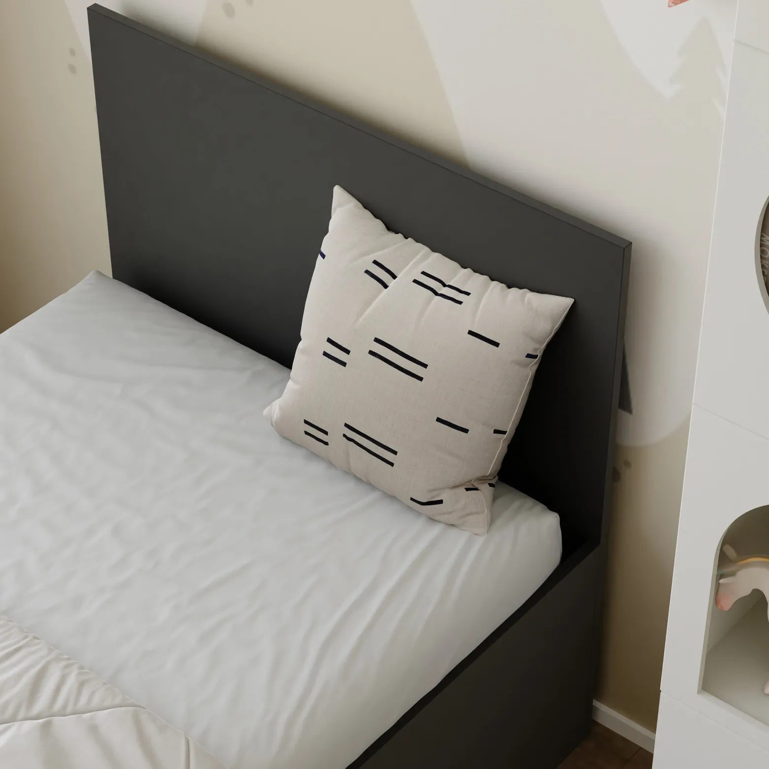 Łóżko dziecięce SIMPLE bez materaca | 90x200 Czarne