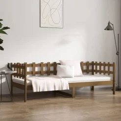 Łóżko dzienne miodowy brąz 90x200 cm lite drewno sosnowe
