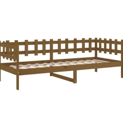 Łóżko dzienne miodowy brąz 90x200 cm lite drewno sosnowe