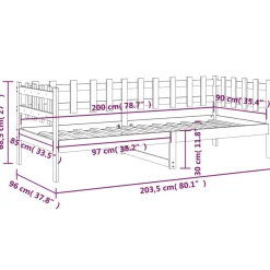 Łóżko dzienne miodowy brąz 90x200 cm lite drewno sosnowe