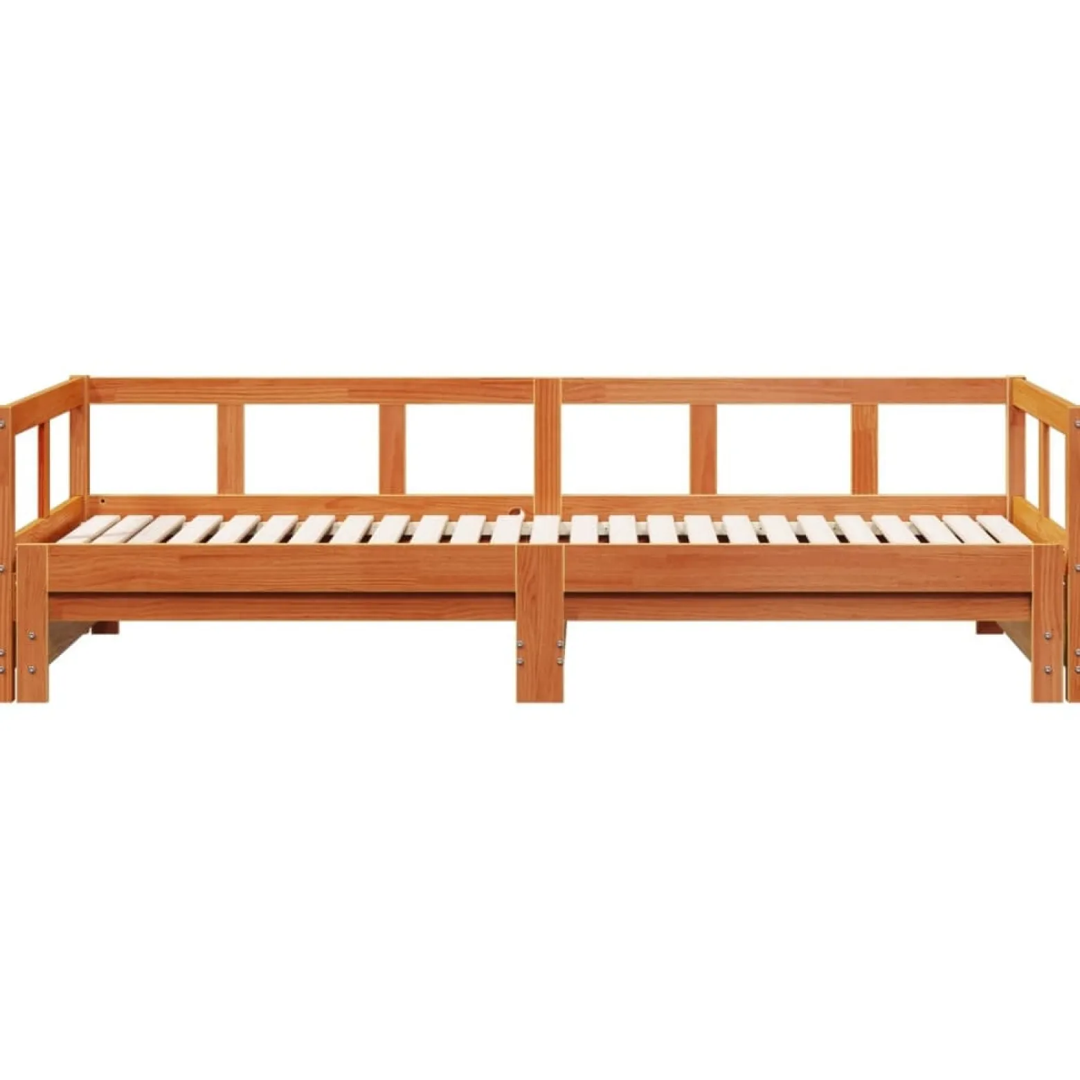 Łóżko Dzienne Sofa Rama Łóżka Drewniana Brązowa 80x200 cm