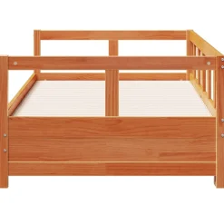 Łóżko Dzienne Sofa Rama Łóżka Drewniana Brązowa 80x200 cm