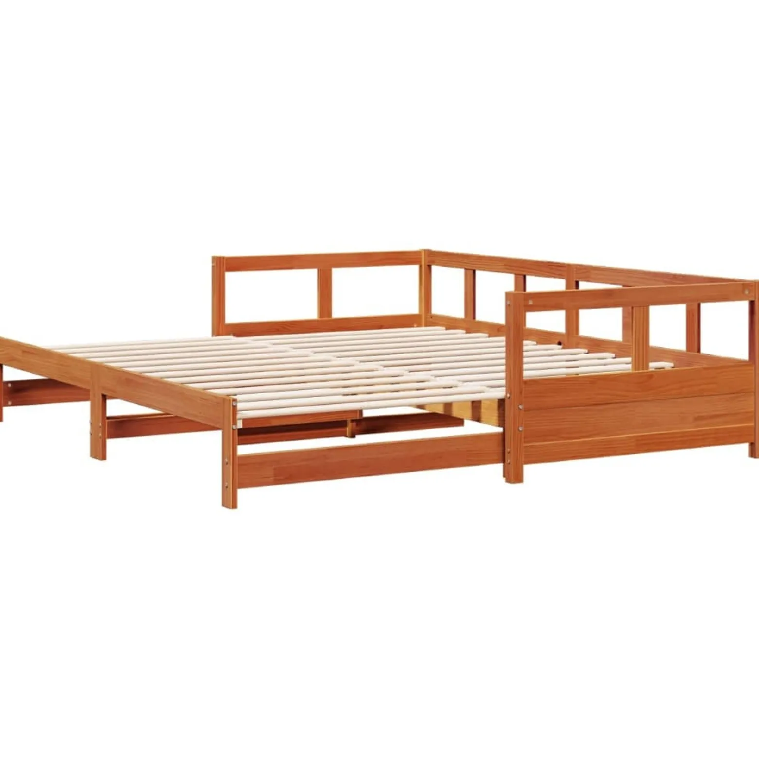 Łóżko Dzienne Sofa Rama Łóżka Drewniana Brązowa 80x200 cm
