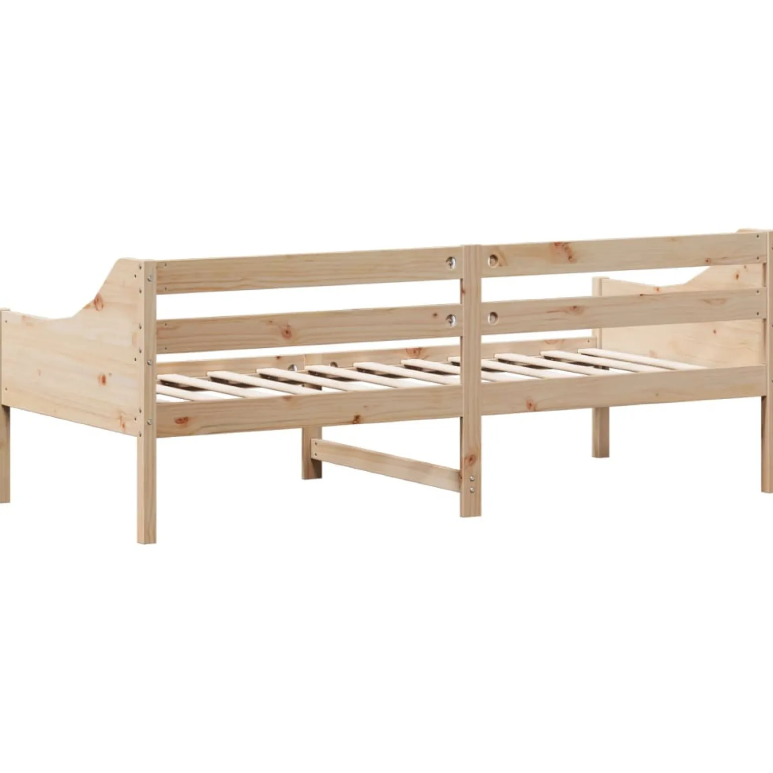 Łóżko Dzienne Sofa Rama Łóżka Drewniana Brązowa 80x200 cm