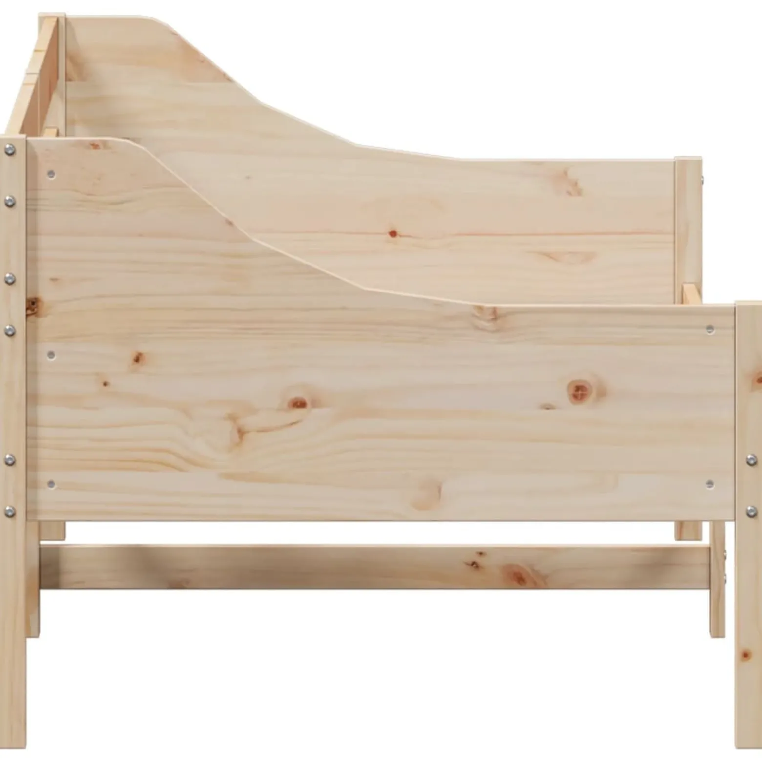 Łóżko Dzienne Sofa Rama Łóżka Drewniana Brązowa 80x200 cm