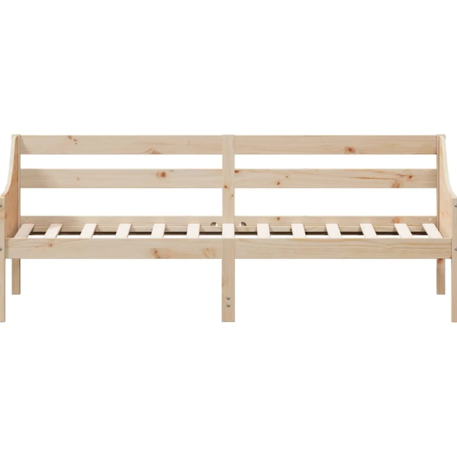 Łóżko Dzienne Sofa Rama Łóżka Drewniana Brązowa 80x200 cm
