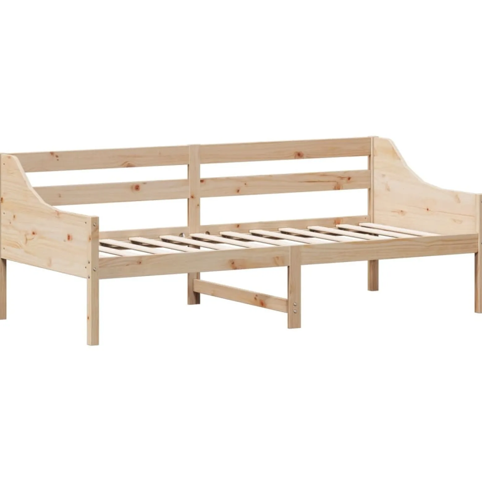 Łóżko Dzienne Sofa Rama Łóżka Drewniana Brązowa 80x200 cm