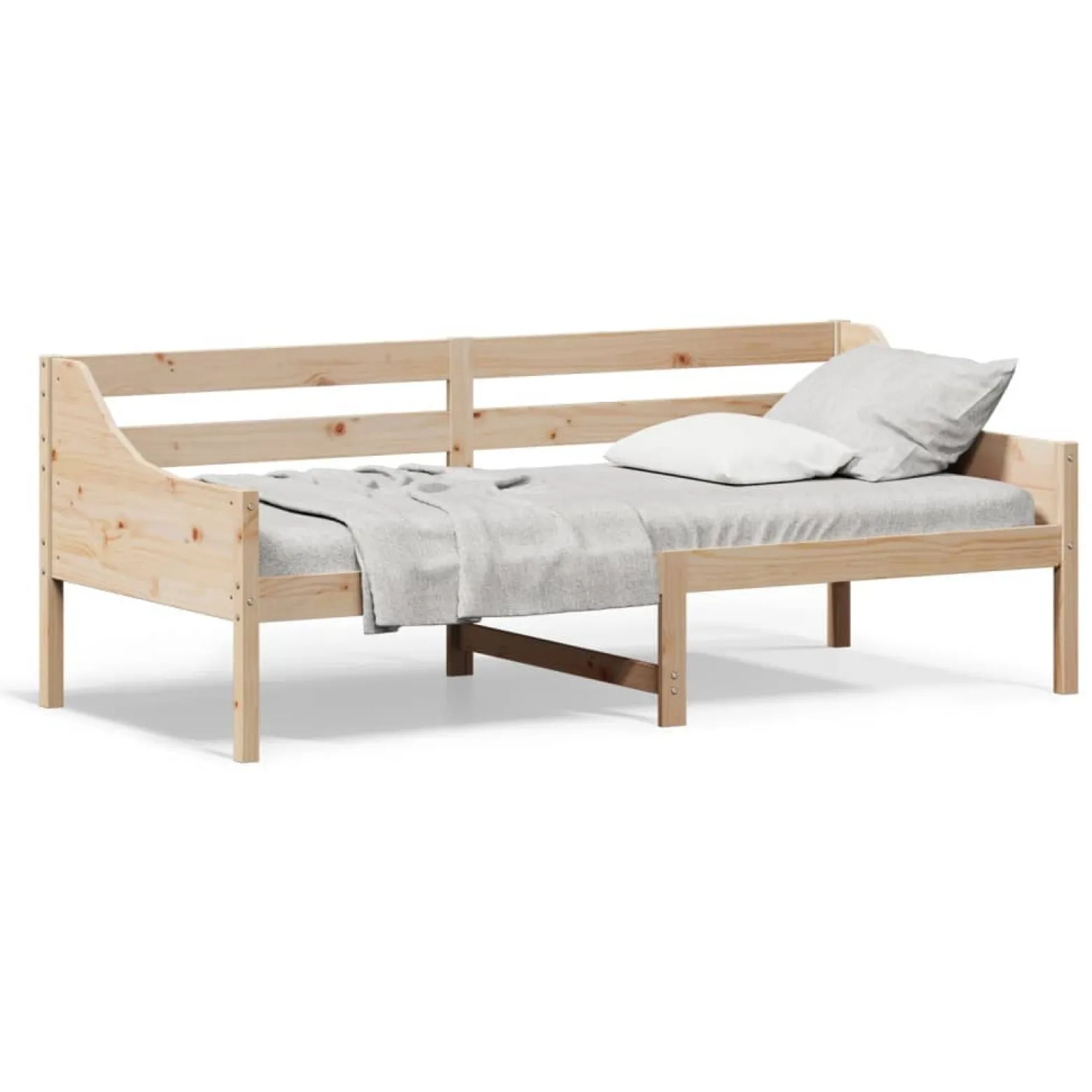 Łóżko Dzienne Sofa Rama Łóżka Drewniana Brązowa 80x200 cm