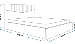 Łóżko jednoosobowe 120x200 OLDO 7 z pojemnikiem na pościel - granatowe