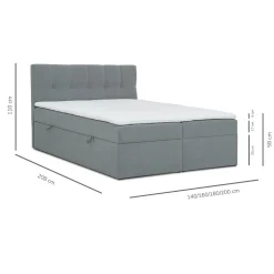 Łóżko kontynentalne AMELIE 140x200 z pojemnikiem EMT