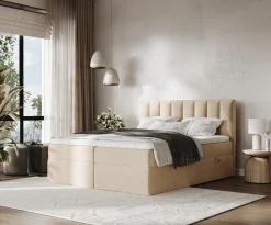 Łóżko kontynentalne Bari 140x200 z pojemnikiem KRO