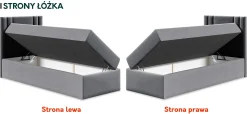 Łóżko kontynentalne Carmen Mini 80x200, Strona: Prawa