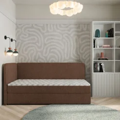 Łóżko kontynentalne GINA z topperem 90x200 cm