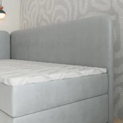 Łóżko kontynentalne GINA z topperem 90x200 cm