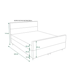 Łóżko kontynentalne LENO PLUS - 180x200 Itaka 1
