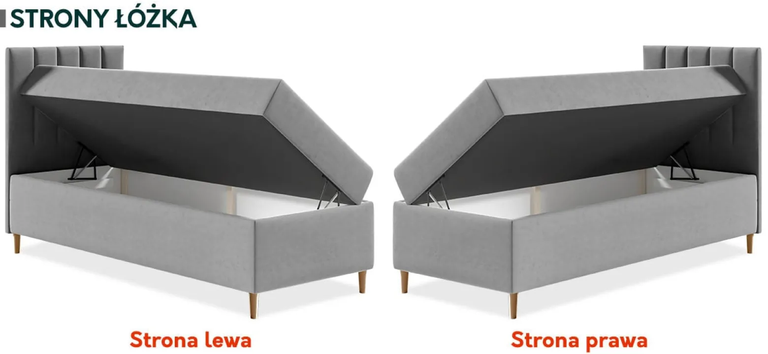 Łóżko kontynentalne Maja Junior 1 100x200, Strona: Prawa