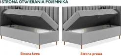 Łóżko kontynentalne Maja Junior 3 90x200, Strona: Prawa