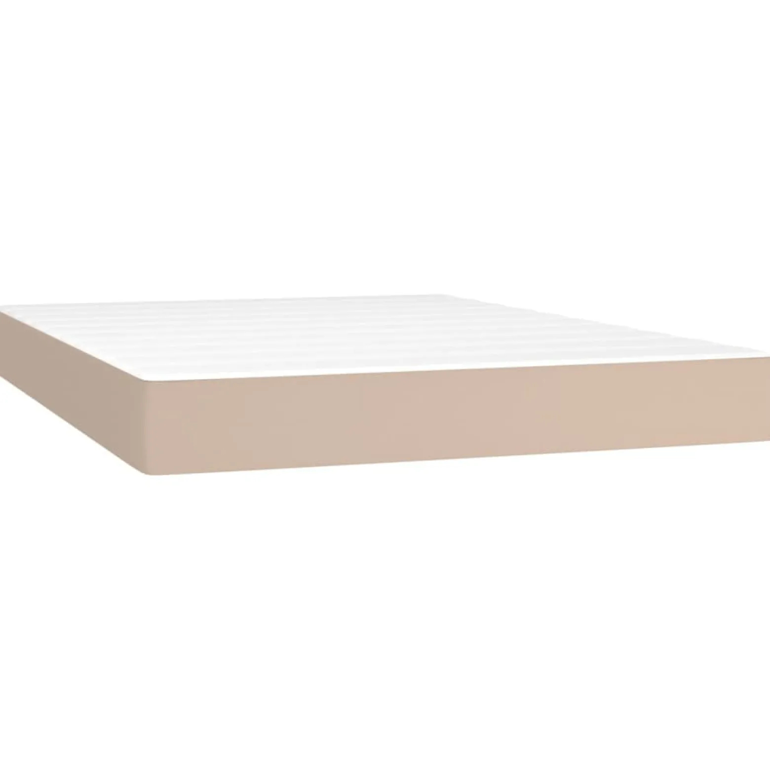 Łóżko kontynentalne, materac i LED cappuccino 140x190 cm