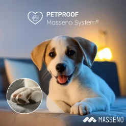 Łóżko kontynentalne MERIL z topperem 140x200 cm