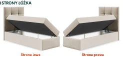 Łóżko kontynentalne Mini 2 80x200, Strona: Prawa