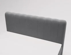 Łóżko kontynentalne OSLO Tkanina Komodo Szary 120x200 cm