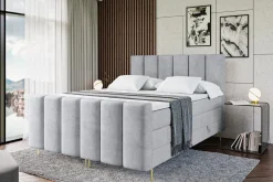 Łóżko kontynentalne - pojemnik, materac, nóżki BOXI1-FZ-Z KING 120x200 cm