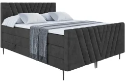 Łóżko kontynentalne - pojemnik, materac, nóżki ERNINA-FD-Z KING 120x200 cm
