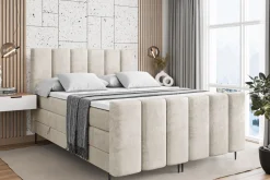 Łóżko kontynentalne - pojemnik, materac, nóżki BOXI1-FC-Z KING 120x200 cm