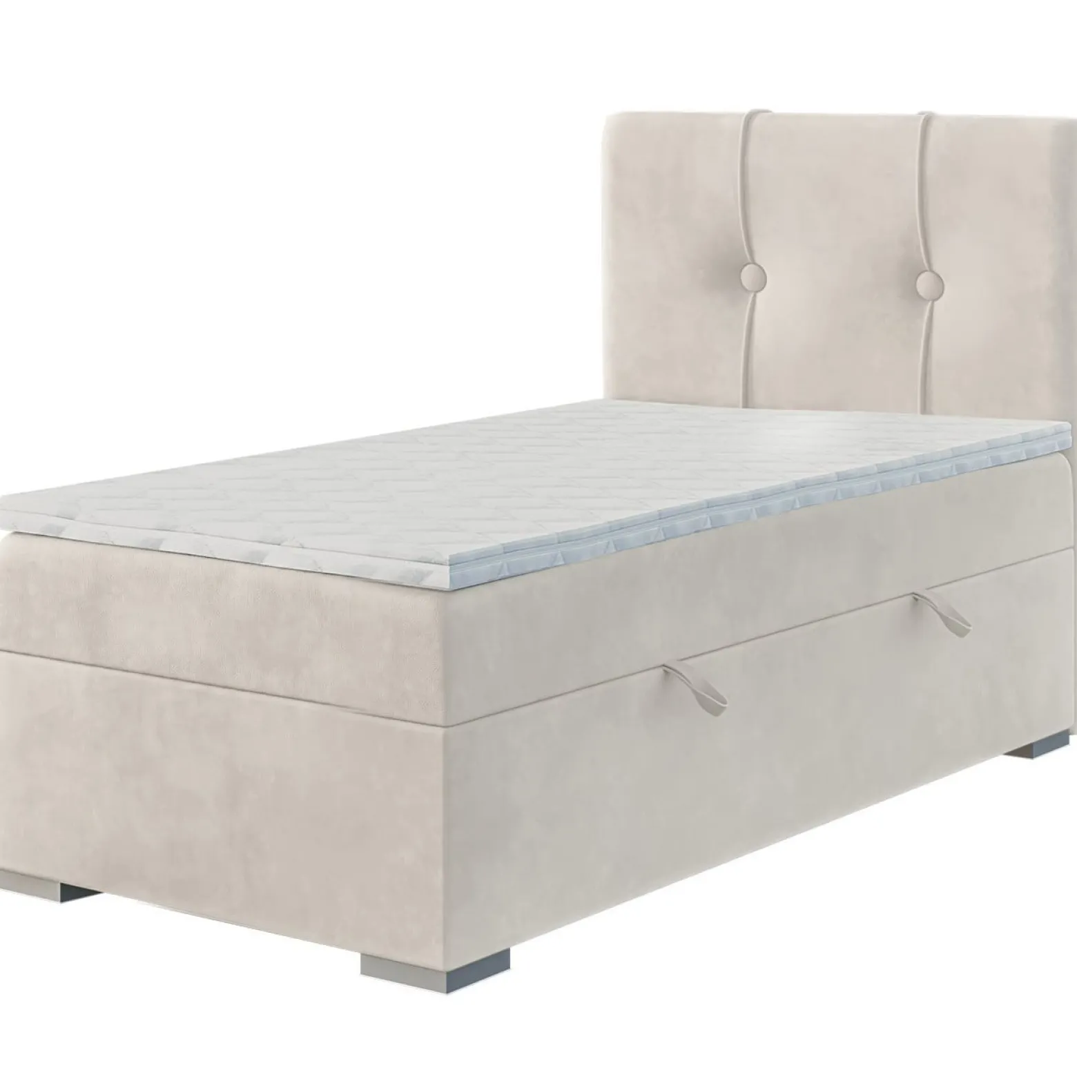 Łóżko kontynentalne RULEZ 90x200 prawy magic velvet 2250