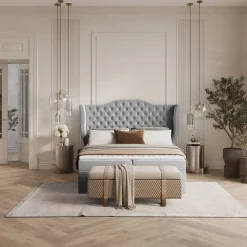 Łóżko kontynentalne WINDSOR 160x200 z pojemnikiem LOT