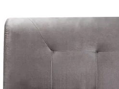 Łóżko kontynentalne 160x200 cm welur szare